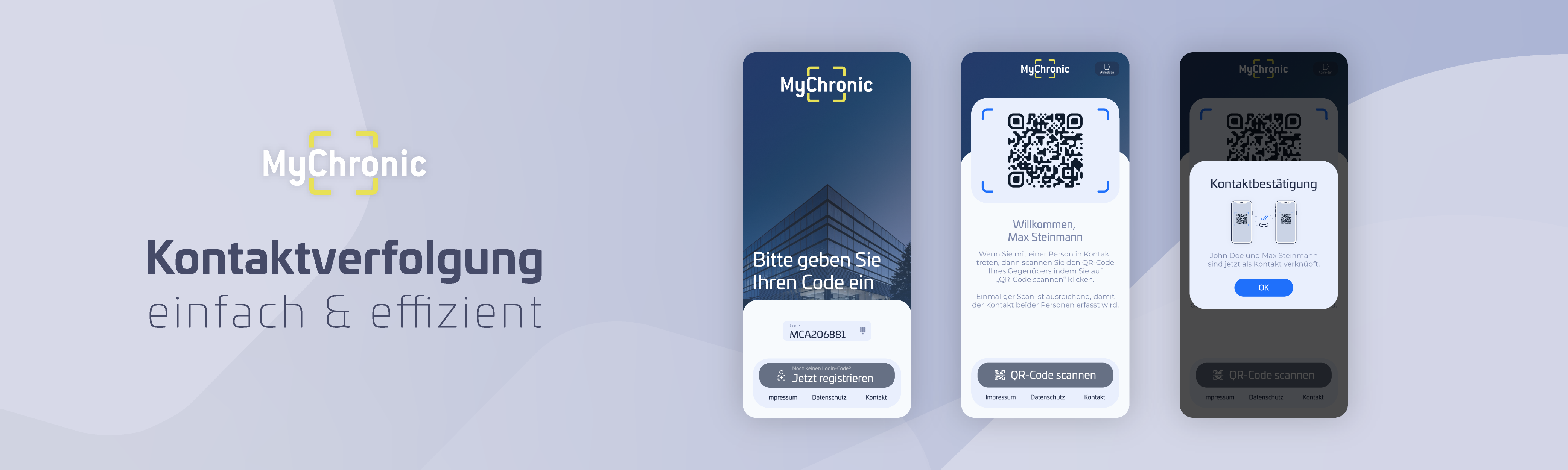 MyChronic App zur Kontaktverfolgung